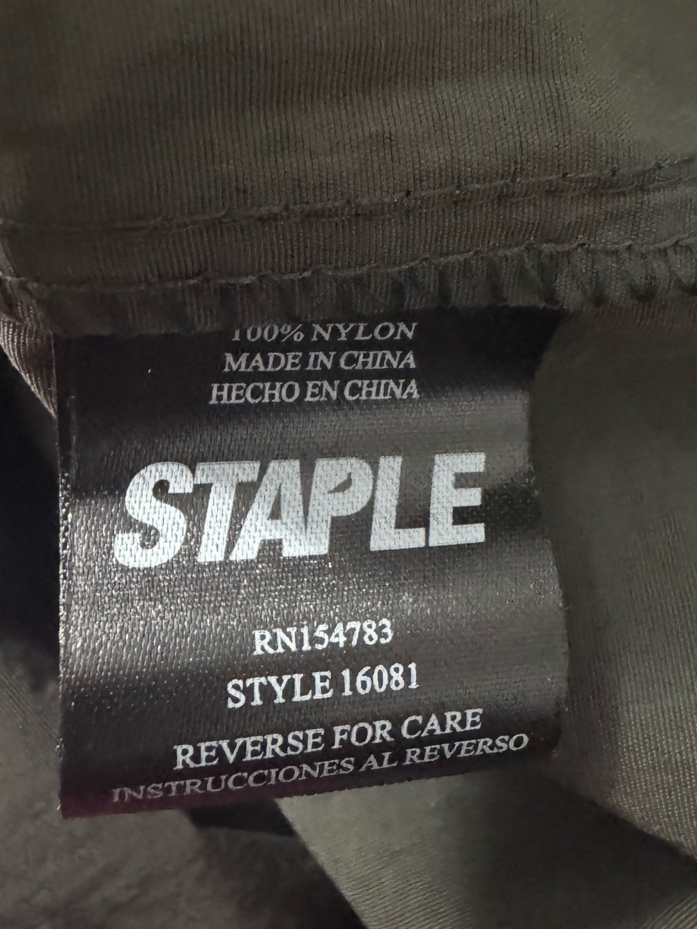 Staple Men’s Quarter Zip Long Sleeve Windbreaker Jacket Olive Green Size M - Picture 6 of 10